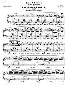 Partition complète, Berceuse, D♭ major, Chopin, Frédéric