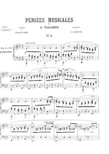 Partition complète, 24 Pensees Musicales, Op.75, Soirées de Pausilippe, Hommage à Rossini - 24 Pensées musicales