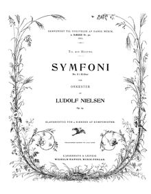 Partition complète, Symphony No.2, Op.19, Glaedenssymfoni, E major ?