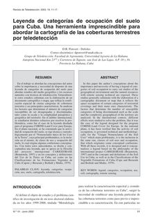 Leyenda de categorías de ocupación del suelo para Cuba. Una herramienta imprescindible para abordar la cartografía de las coberturas terrestres por teledetección