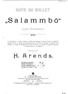 Partition Segment 1 (Nos.1-5), Salammbo, Suite de ballet, Arends, Andrey
