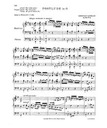 Partition complète, Postlude, Op.28 No.11, Cappelen, Christian