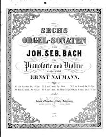 Partition de piano, orgue Sonata No.3, Trio Sonata, D minor