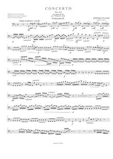 Partition violoncelle 2 , partie, Concerto pour 2 violoncelles en G minor, RV 531