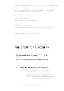 The Story of a Pioneer