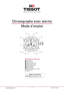 Mode d emploi Chronographe avec alarme de Tissot