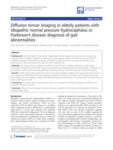 Diffusion tensor imaging in elderly patients with idiopathic normal pressure hydrocephalus or Parkinson’s disease: diagnosis of gait abnormalities