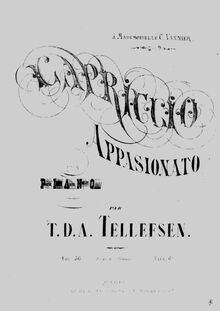 Partition complète, Capriccio appasionato, Op.36, B minor, Tellefsen, Thomas Dyke Acland