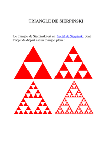 Le triangle de Sierpinski est un fractal de Sierpinski dont l objet de départ est un triangle plein