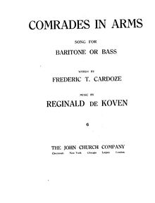 Partition complète, Comrades en Arms, De Koven, Reginald