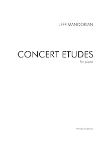 Partition complète, Concert Etudes pour Piano, Manookian, Jeff
