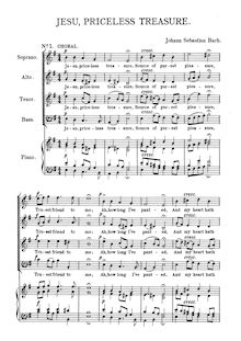 Partition complète, Jesu, meine Freude, Bach, Johann Sebastian par Johann Sebastian Bach
