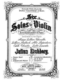 Partition de violon, 6 Solos pour violon et Piano, Eichberg, Julius par Julius Eichberg