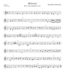 Partition ténor viole de gambe 1, aigu clef, Madrigali a 5 voci, Libro 7 par Benedetto Pallavicino
