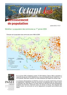 Morbihan : la population des communes au 1er janvier 2009 (Octant Info nº 21)