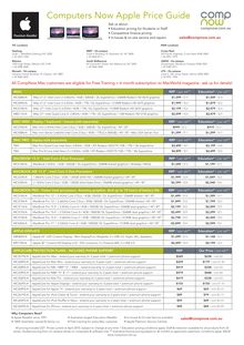 Computers Now Apple Price Guide