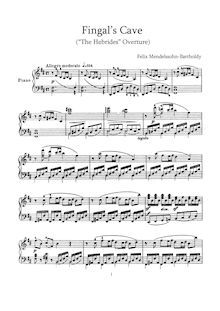 Partition Piano Solo, pour Hebrides, Op.26, Fingal s CaveLe Ebridi