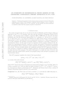 AN OVERVIEW OF MATHEMATICAL ISSUES ARISING IN THE GEOMETRIC COMPLEXITY THEORY APPROACH TO VP VNP