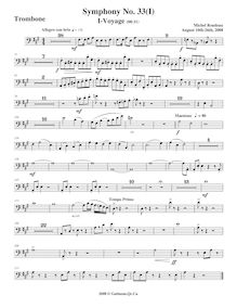 Partition Trombone, Symphony No.33, A major, Rondeau, Michel