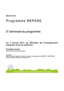 CR séminaire 7 janvier 2011