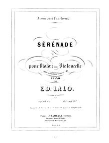 Partition de piano, 2 Pièces, Deux Pièces, Lalo, Édouard par Édouard Lalo