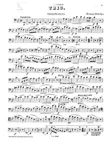 Partition violoncelle, Piano Trio, G minor, Goetz, Hermann