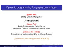 Dynamic programming for graphs on surfaces