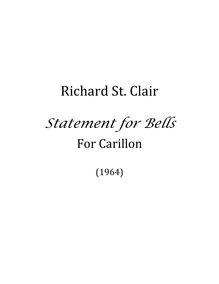 Partition Carillon score, Statement pour Bells, St. Clair, Richard