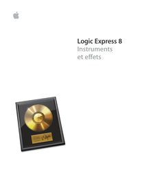Logic Express 8 Instrumentset effets