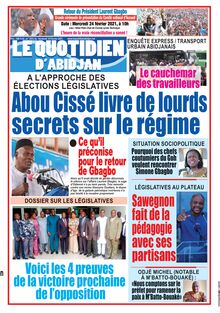 Le Quotidien d’Abidjan n°3033 - du vendredi 19 février 2021