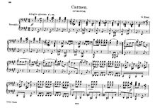 Partition Compete Score, Carmen, Opéra-comique en quatre actes, Bizet, Georges