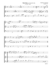 Partition , Aire en D minor, VdGS No.111 - partition complète, Aris pour 3 violes de gambe