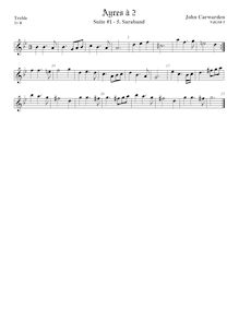 Partition viole de gambe aigue,  No.1 pour 2 violes de gambe, Carwarden, John par John Carwarden