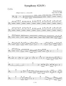 Partition violoncelles, Symphony No.23, F major, Rondeau, Michel