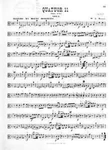 Partition viole de gambe, corde quatuor No.13, D minor, Mozart, Wolfgang Amadeus par Wolfgang Amadeus Mozart