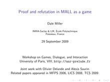 Proof and refutation in MALL as a game