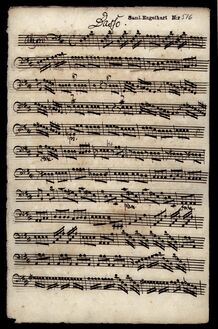 Partition violoncelles / Basses, Sinfonia, D major, Iversen, Johannes Erasmus par Johannes Erasmus Iversen