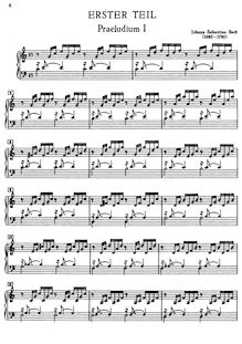 Partition préludes et Fugues Nos.1–12, BWV 846–857, Das wohltemperierte Klavier I par Johann Sebastian Bach