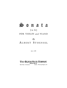 Partition de piano, violon Sonata en G major, G major