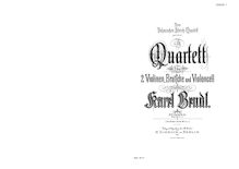 Partition parties complètes, corde quatuor, F major, Bendl, Karel