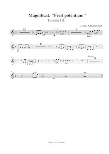 Partition trompette 3 (D), Magnificat, D major, Bach, Johann Sebastian par Johann Sebastian Bach