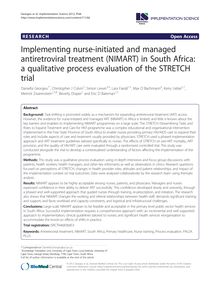 Implementing nurse-initiated and managed antiretroviral treatment (NIMART) in South Africa: a qualitative process evaluation of the STRETCH trial