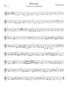 Partition ténor viole de gambe 1, aigu clef, madrigaux, East, Michael par Michael East