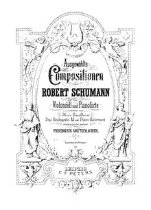 Partition de piano et partition de violoncelle par Robert Schumann