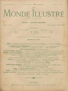 LE MONDE ILLUSTRE  N° 2481 du 15 octobre 1904