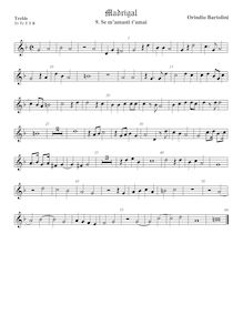 Partition viole de gambe aigue 1, Madrigali a 5 voci, Libro 1, Bartolini, Orindio par Orindio Bartolini