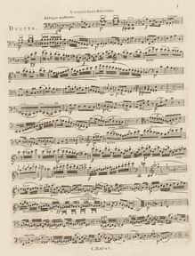 Partition violoncelle 2 (color), Duo pour 2 violoncelles, D Major
