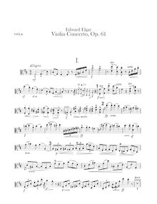 Partition altos, violon Concerto en B minor, Op.61, B minor, Elgar, Edward