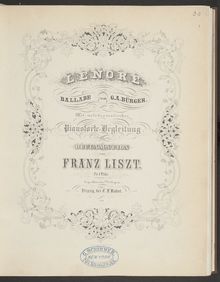 Partition Lenore (S.346), Collection of Liszt editions, Volume 12