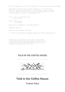 Told in the Coffee House - Turkish Tales